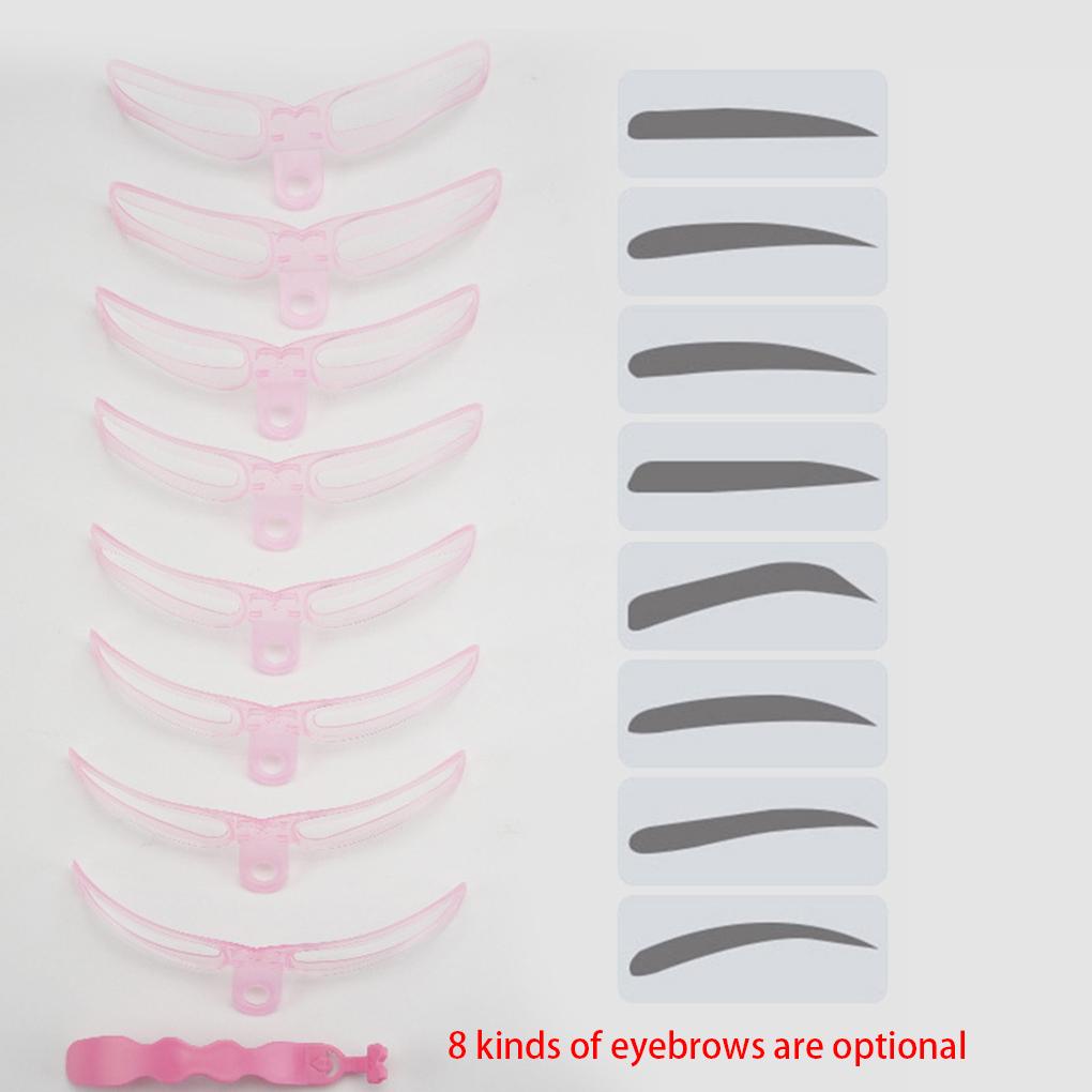 Thẻ Khuôn Hỗ Trợ Vẽ Lông Mày 8 Trong 1 Tiện Dụng