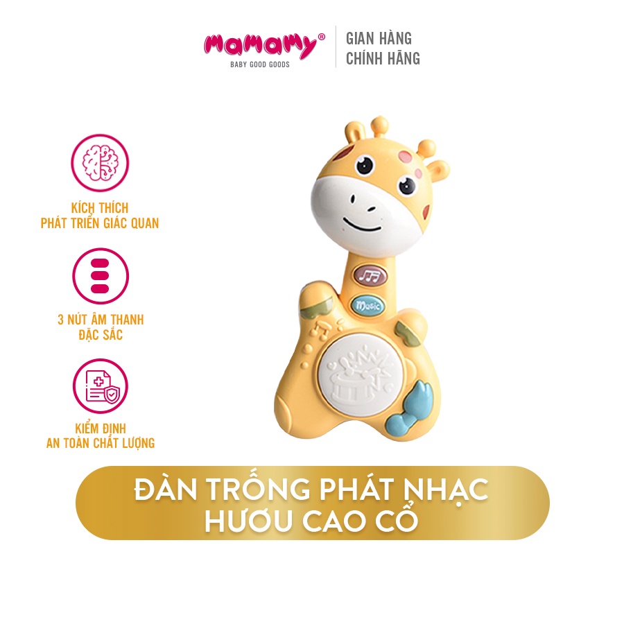 [Quà Tặng] Đàn trống phát nhạc hươu cao cổ Mamamy