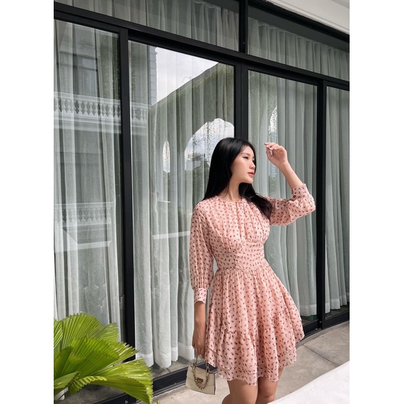 (sẵn-ảnh thật) Váy Hoa Nhí Hở Lưng 0352 - xưởng may chuyên sỉ