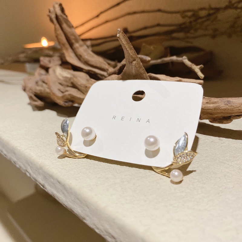 ✨✨Bông Tai Bạc S925 Đính Ngọc Trai Đơn Giản Cá Tính Dành Cho Nữ