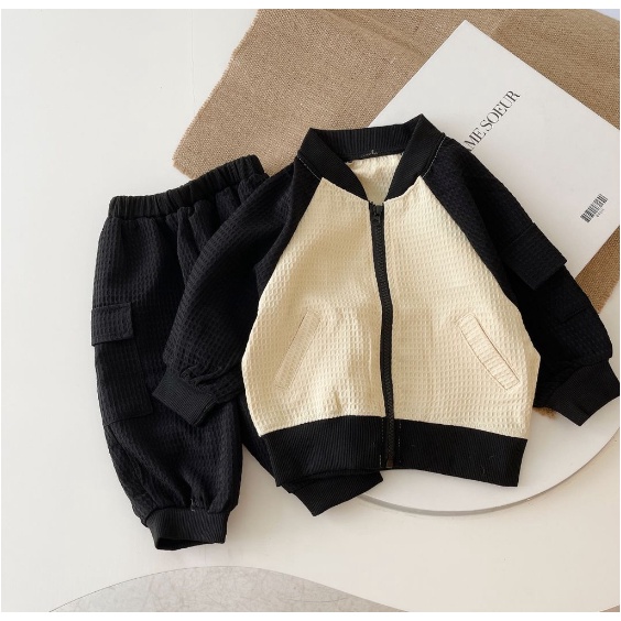 Quần áo trẻ em, bộ đồ dài tay thu đông phong cách Hàn Quốc BĐ17-BE KOREA cho bé trai bé gái size 7-25kg