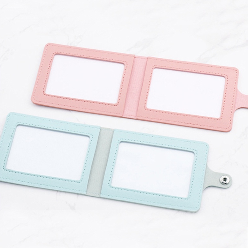 Ví Đựng Bằng Lái Xe 2 / 4 / 6 Danh Siêu Mỏng Màu Trơn Có Khóa Cài