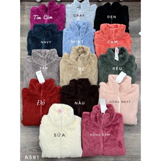 Áo khoác lông cừu 2 mặt Xuất Dư KHÔNG MŨ Nữ