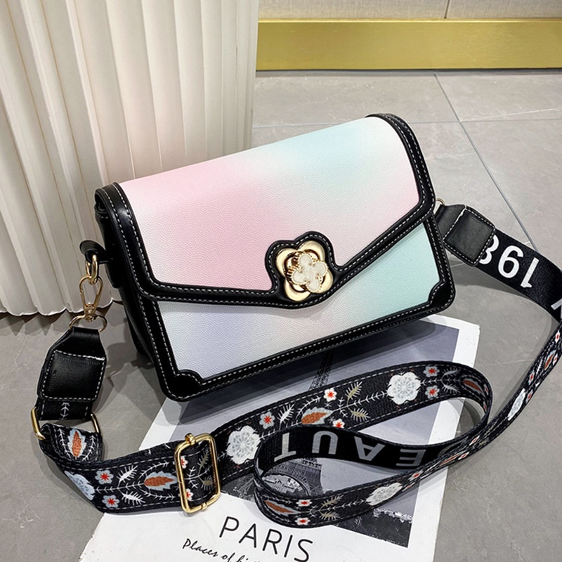 Túi Đeo Chéo Vuông Nhỏ Màu Gradient Phong Cách Mới Cho Nữ