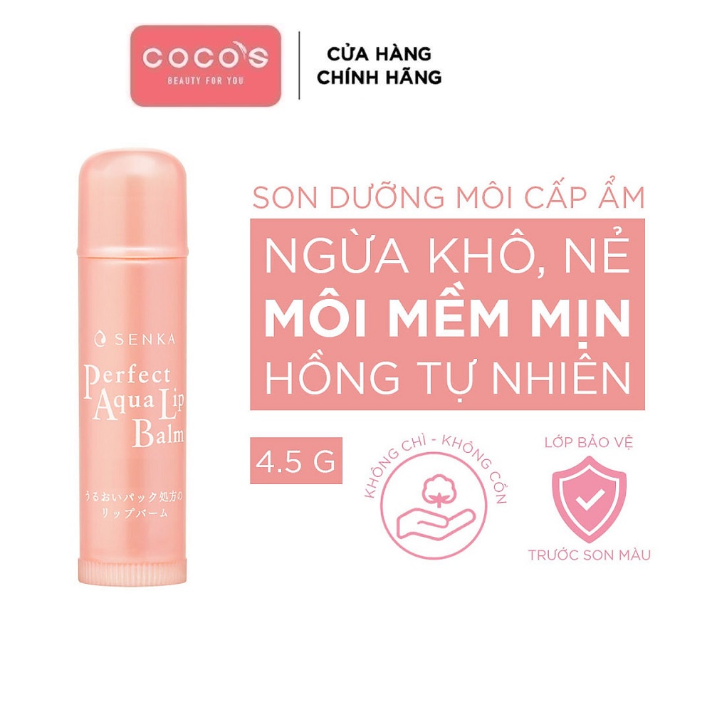 Son dưỡng môi cấp ẩm Senka Perfect Aqua Lip Balm 4.5g