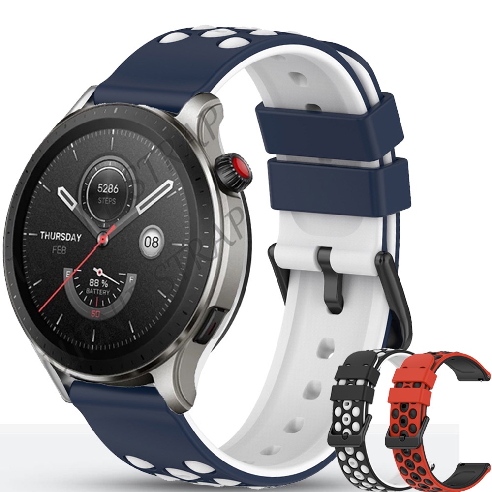 Dây Silicone Thay Thế Cho ĐồNg Hồ Đeo Tay Thông Minh Huami Amazfit gtr 4 3 3pro 2 2e gtr 47mm 20mm 22mm Amazfit GTS 4 3 2 2e 2 mini