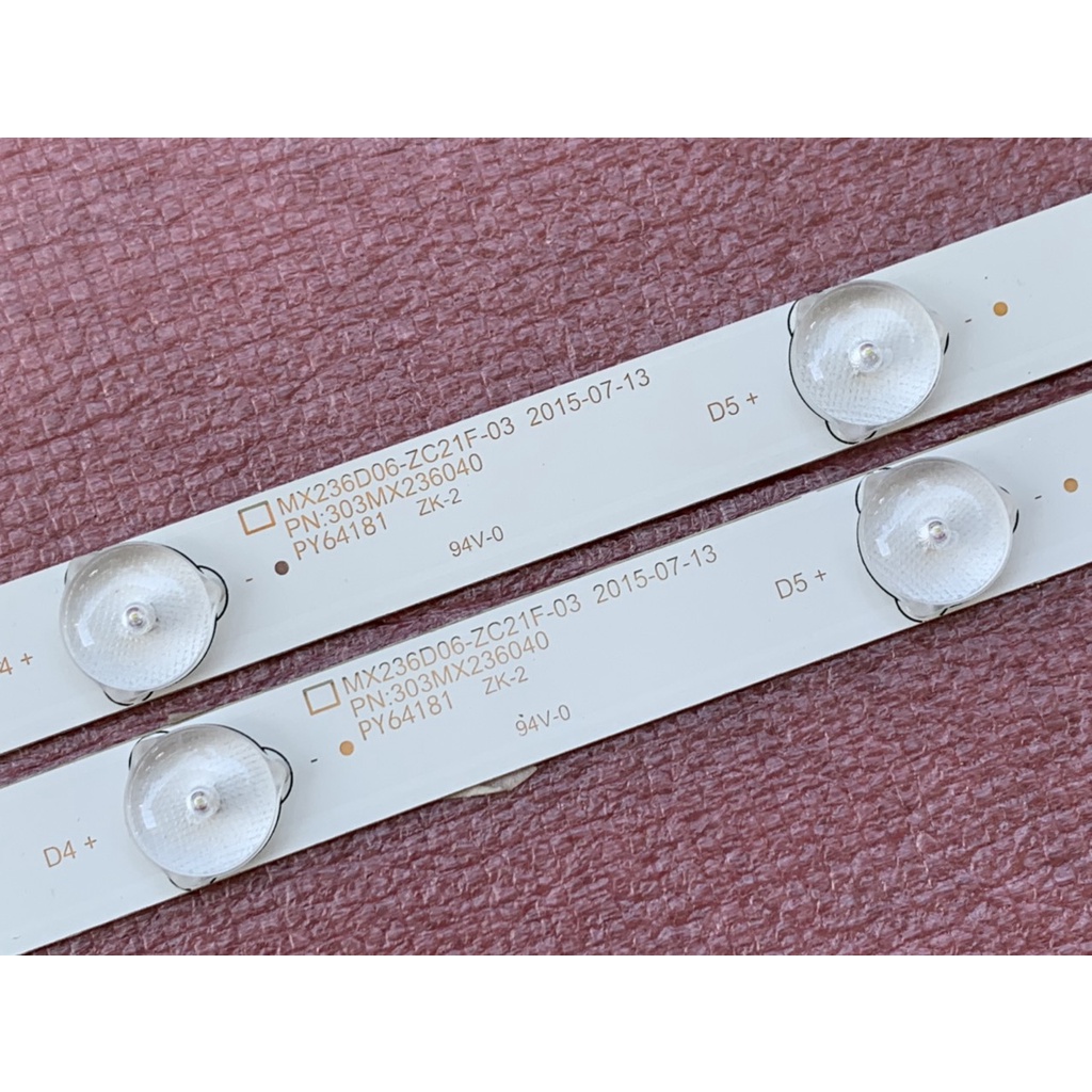 LED TIVI ASANZO 25T350 25S350 HÀNG MỚI 100% BỘ 2 THANH MỖI THANH 6 BÓNG 3V DÀI 44,9cm MX236D06-ZC21-F03 303MX236040