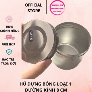 Hũ đựng bông - Cốc đựng bông - Loại 1 đường kính 8 cm dùng trong y tế spa thẫm mỹ viện