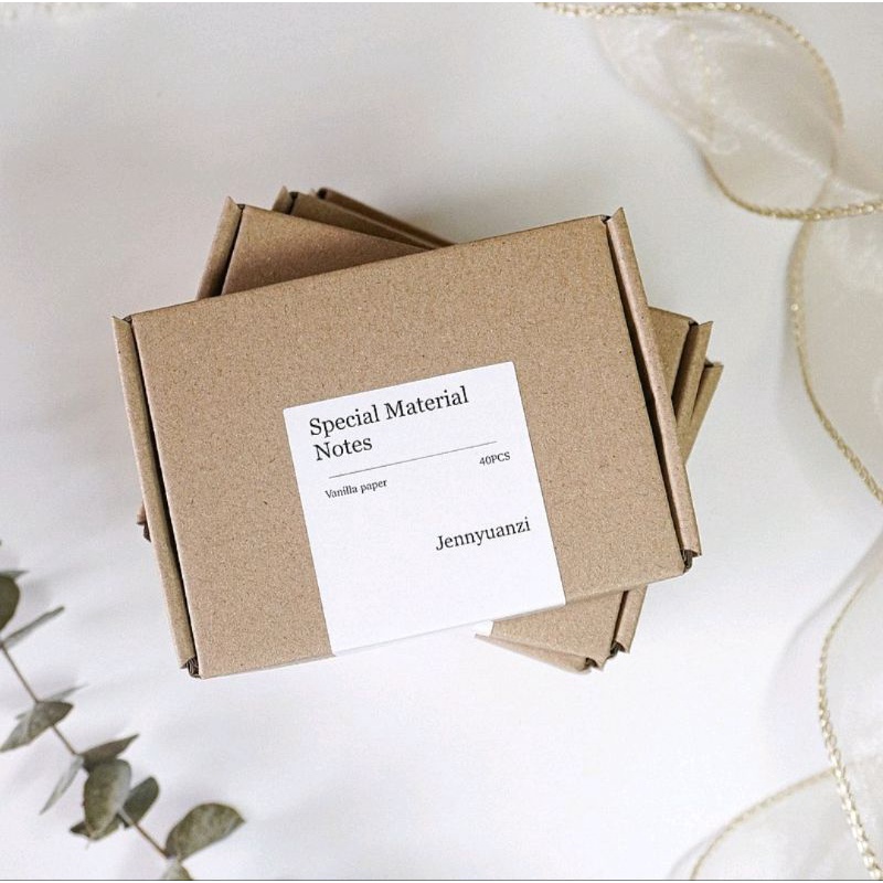 Krisna.room ♡ Jenny Studio- Hộp 40 tờ giấy note hoa trang trí sổ