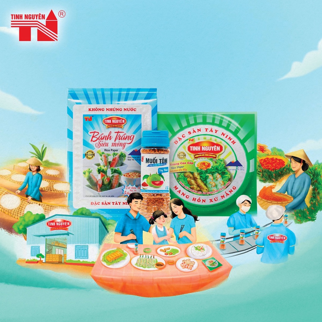 Combo 4 Bánh Tráng Siêu Mỏng Tây Ninh Tinh Nguyên (180gx4gói)