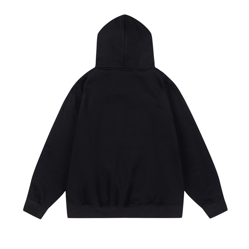 A &amp; J High Áo Hoodie Lông Xù In Hình Logo Đĩa Lớn Thời Trang Đường Phố Giản Dị
