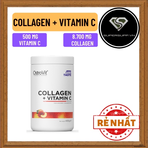 Ostrovit Hydrolyzed Collagen + Vitamin C - 400g Dạng Bột