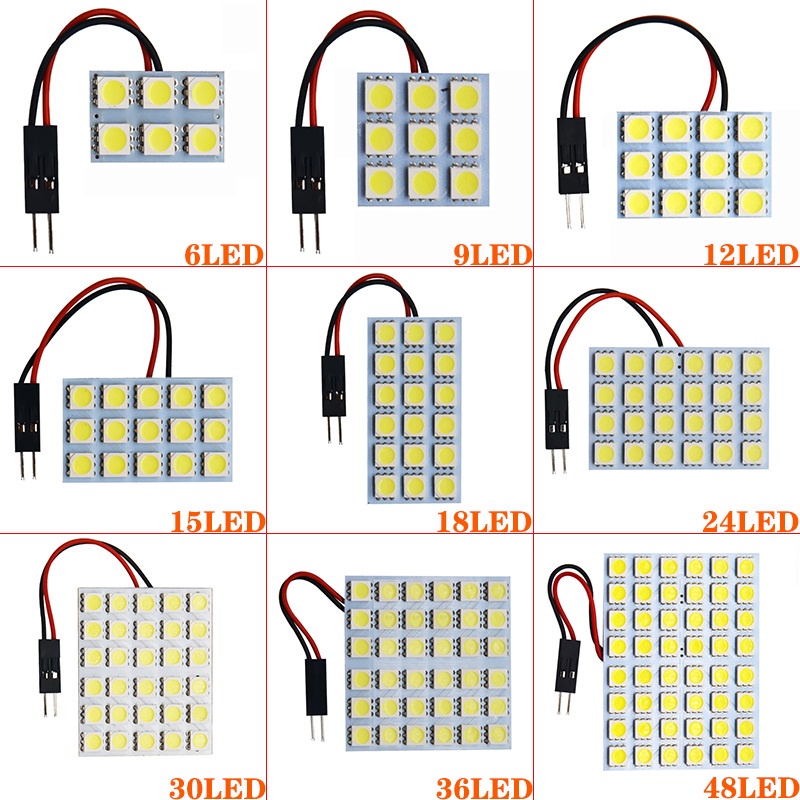 Đèn LED Gắn Trần Xe Hơi Trang Trí Nội Thất T10 W5W C5W C10W 6 9 12 15 18