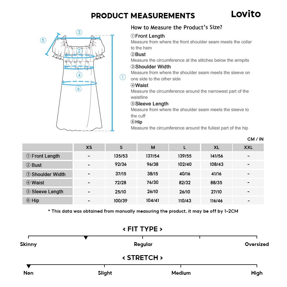 Lovito Đầm Tay Loe Hoạ Tiết Chấm Bi Hình Đuôi Cá L20D001