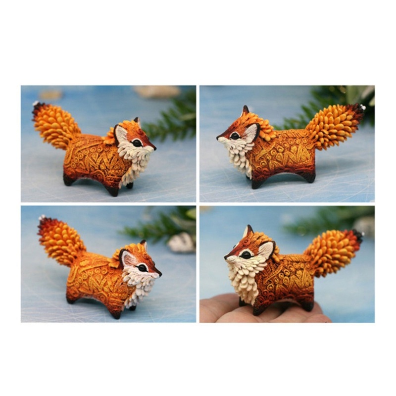 Mô Hình Cáo Bằng Nhựa Resin Dễ Thương Dùng Trang Trí