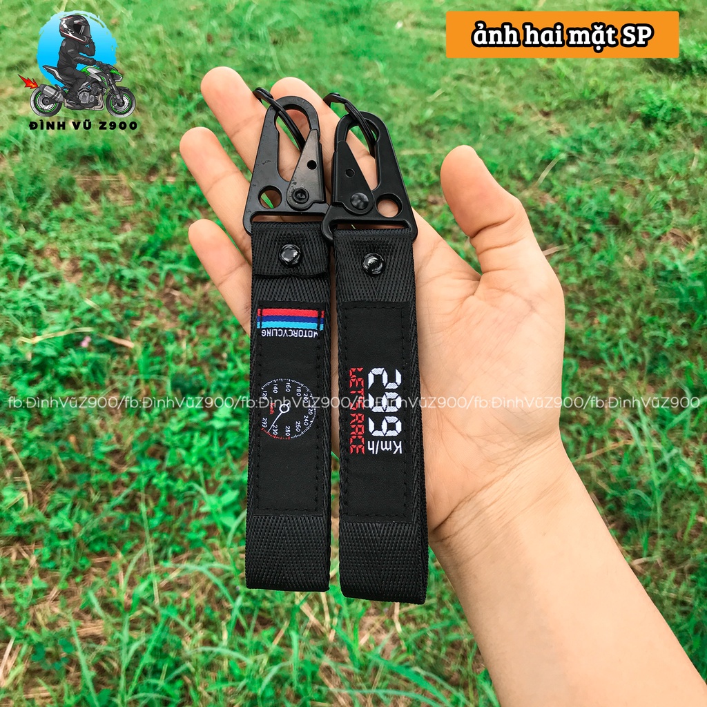 Móc khóa APRILIA, REPSOL, POLICE, 299 KM/H, ... đầu bấm CHẮC CHẮN, dây vải DÀY DẶN, logo sắc nét không phai màu