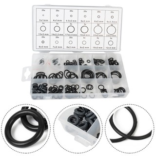 Set 225 vòng đệm niêm phong ống nước bằng cao su màu đen thay thế cho xe hơi