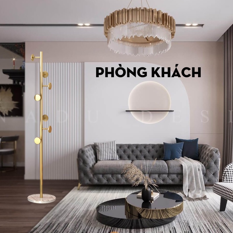 Cây Treo Quần Áo Inox Decor Phòng Khách Phòng Ngủ Kiểu Dáng Sang Trọng, Cây Treo Đồ Túi Xách, Mũ