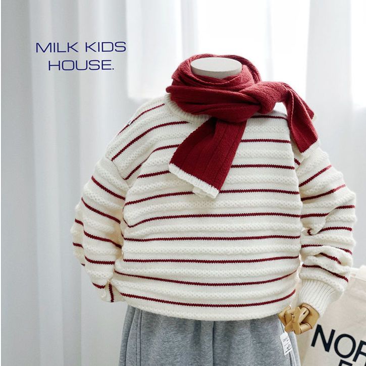 Hàng Mới Về Áo Sweater Giữ Ấm Mùa Đông Kẻ Sọc Bắc Cực IS5R Hàng Mới Cho Bé