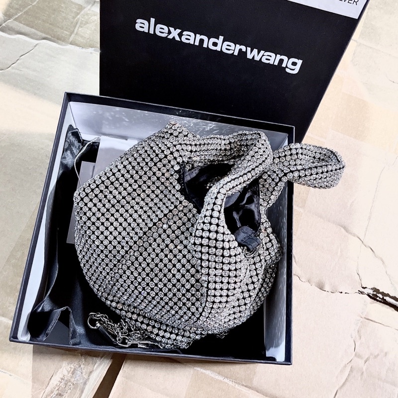 Túi W Đá Bling Lung Linh Size 17 Vừa Điện Thoại Hàng Cao Cấp Đá Đính Kỹ Đi Tiệc Siêu Sang QSTX0498