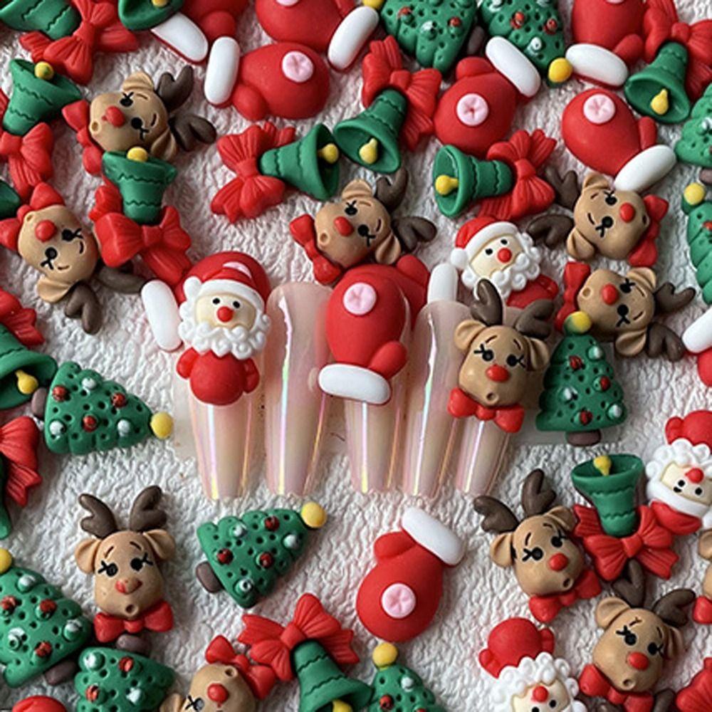 Phụ Kiện Trang Trí Móng Tay Hình Đầu Hươu 3D Dễ Thương Chất Lượng Cao DIY