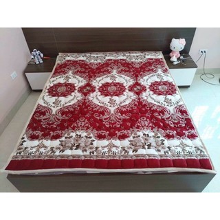Thảm lông cừu trải giường,1m6x2m nỉ nhung trải giường, thảm nhung đa năng, thảm trải giường 3 lớp - Chất Liệu Bông)