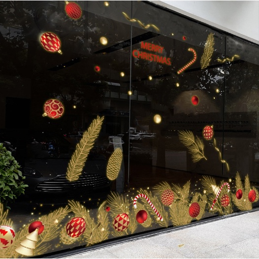 Decal trang trí Noel - Phụ kiện Noel lá kim