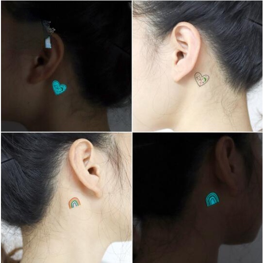 Hình Xăm Dán Tạm Thời Họa Tiết Hoạt Hình Dễ Thương Chống Nước Phát Sáng Cho Trẻ Em