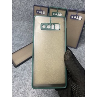 Ốp lưng lưng nhám viền màu cho Samsung Note 8