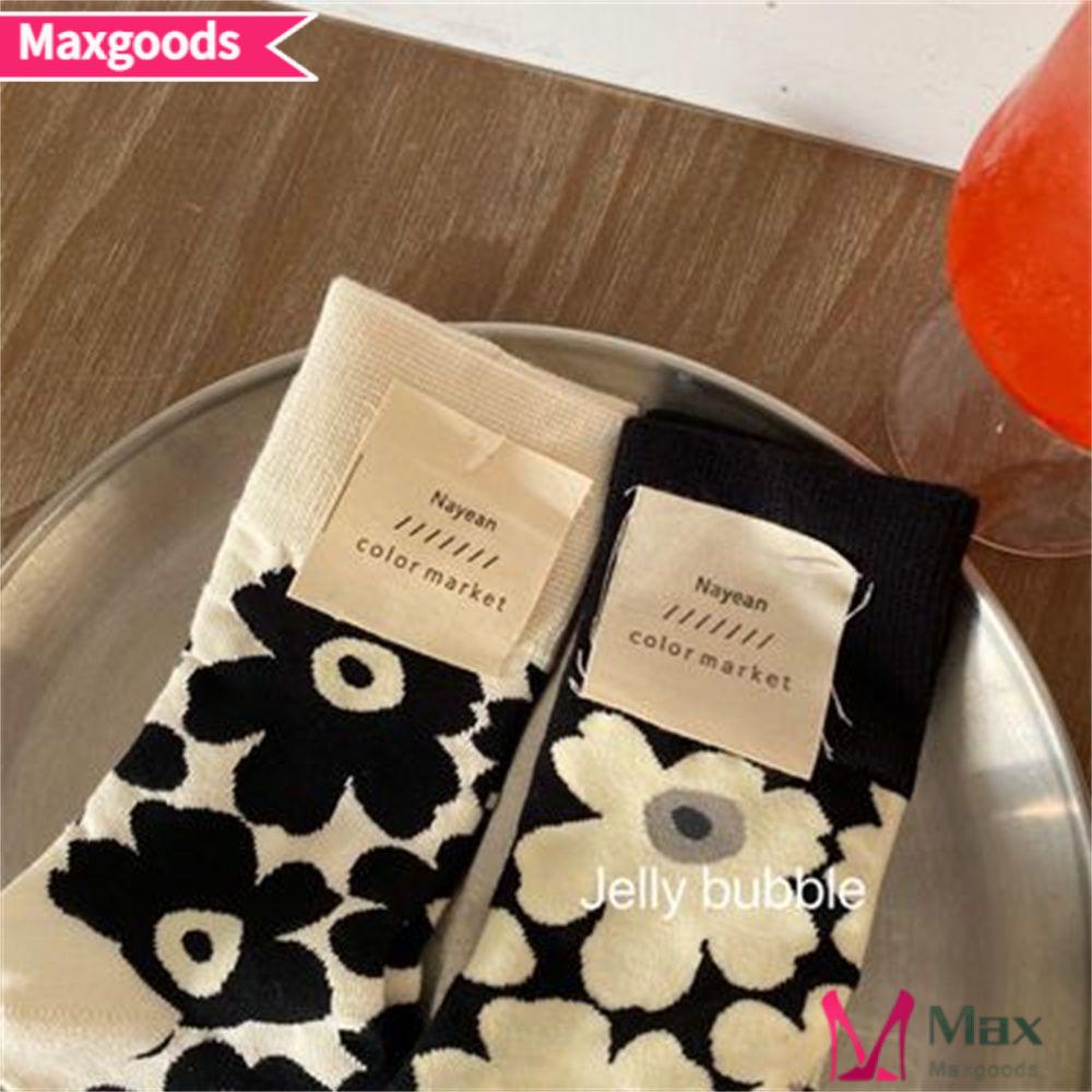 Đôi Vớ Giữ Ấm Vải Cotton Họa Tiết Hoa Thời Trang Cho Nữ