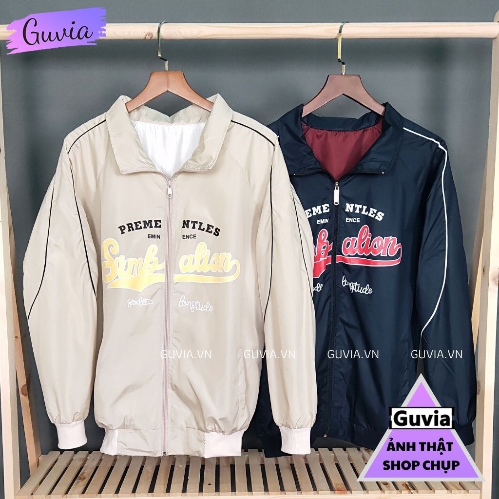 Áo Khoác Dù SIMBALION2 Lớp Form Rộng Nam Nữ Unisex, Áo Gió Bomber Bóng Chày Chống Nắng Ulzzang GUVIA