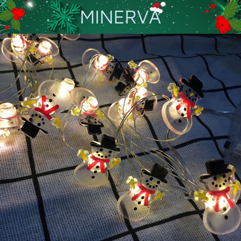 Đèn led đom đóm 20 bóng hình Ông già noel trang trí decor giáng sinh lung linh