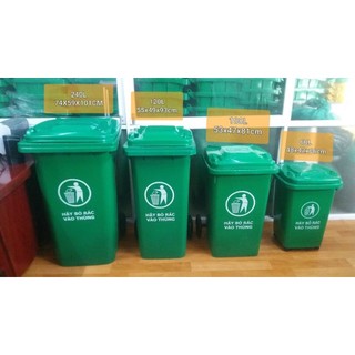 Thùng rác nhựa công cộng 120L (hàng nhập khẩu)