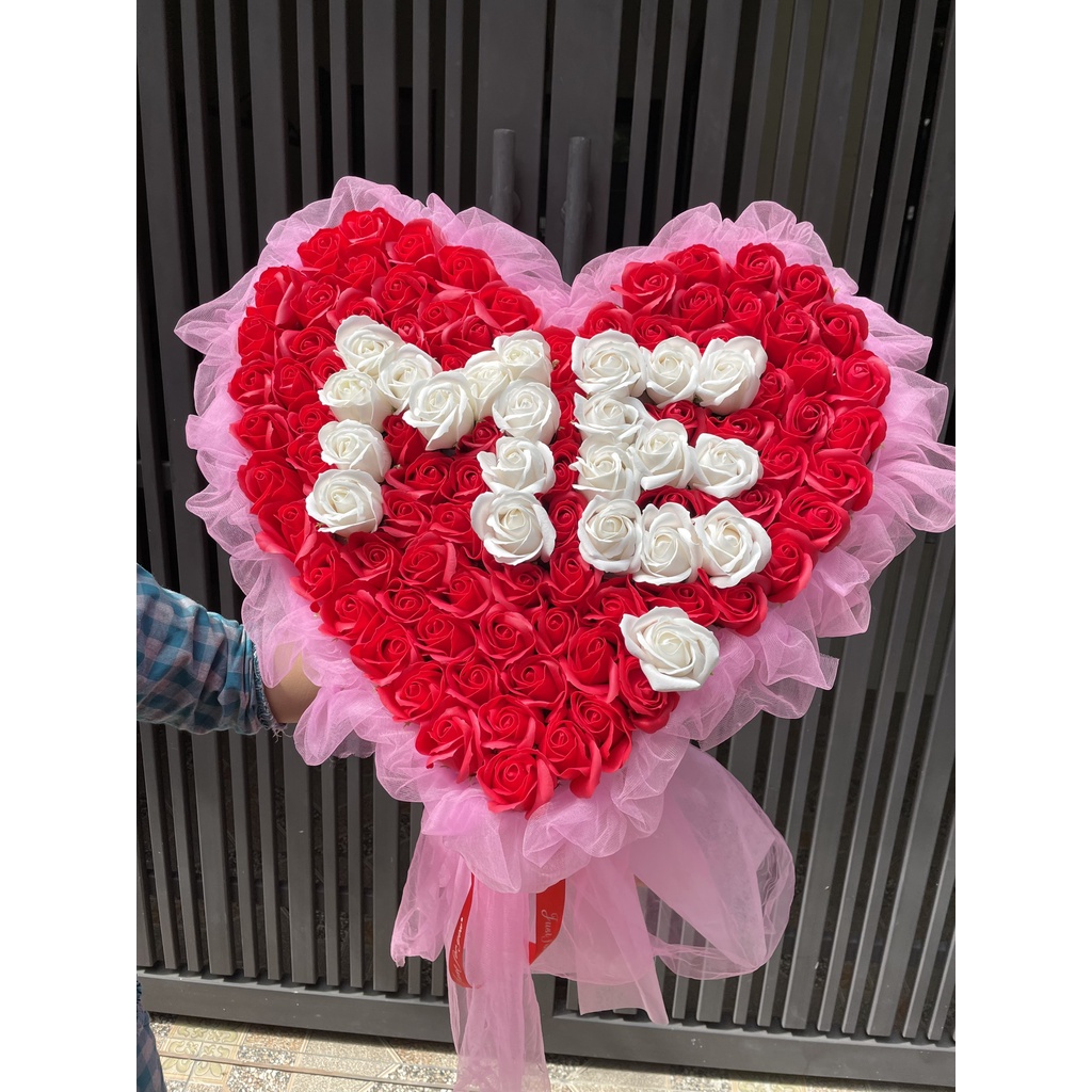 Bó hoa sáp nhũ chữ mẹ 99 bông xinh xắn, quà tặng mẹ ý nghĩa/shop hoa Gà Handmde. hoa sáp tp vinh