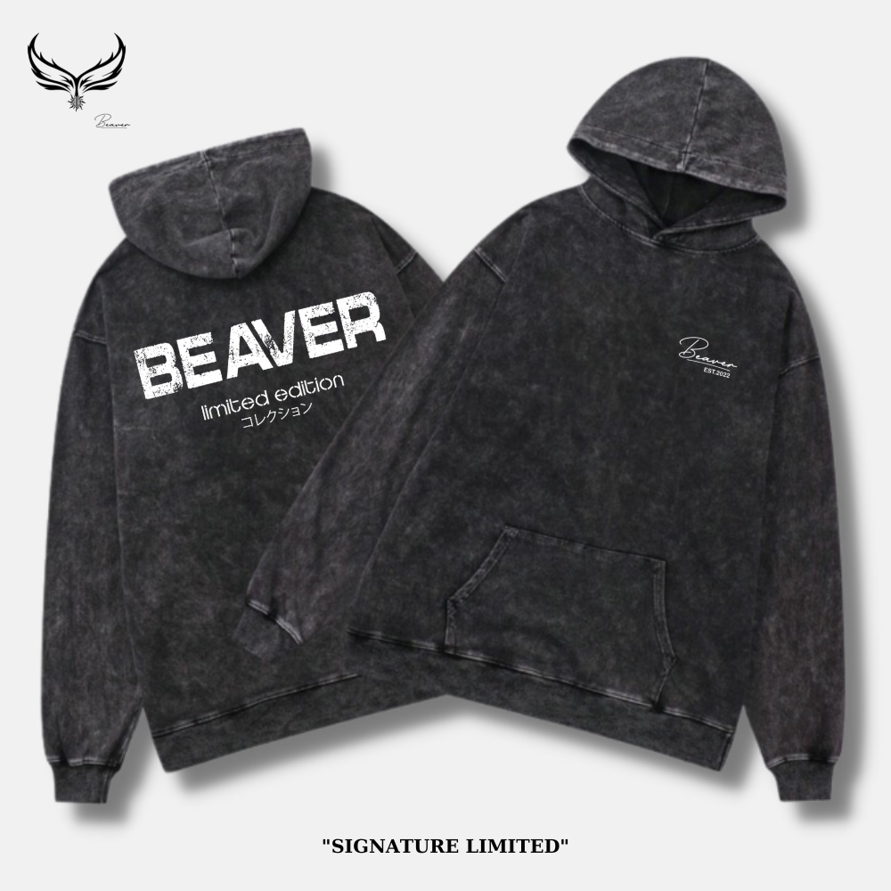 ÁO HOODIE WASH - /𝐂𝐇𝐔𝐊𝐘 𝐋𝐈𝐌𝐈𝐓𝐄𝐃 / áo nỉ dài tay có mũ Unisex BEAVER CLOTHING