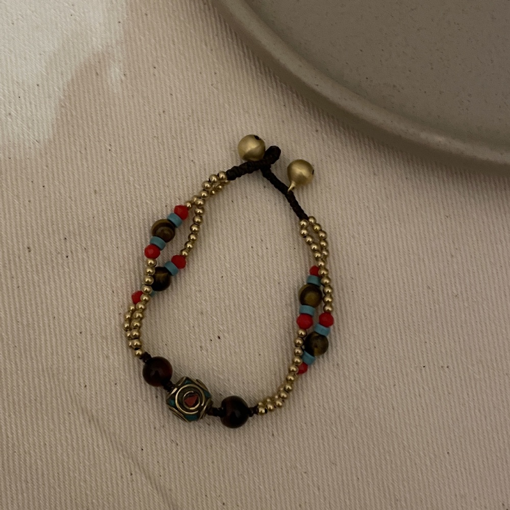 Vòng Tay Chuỗi Hạt Đá Tự Nhiên Phong Cách Retro Trung Hoa Mới