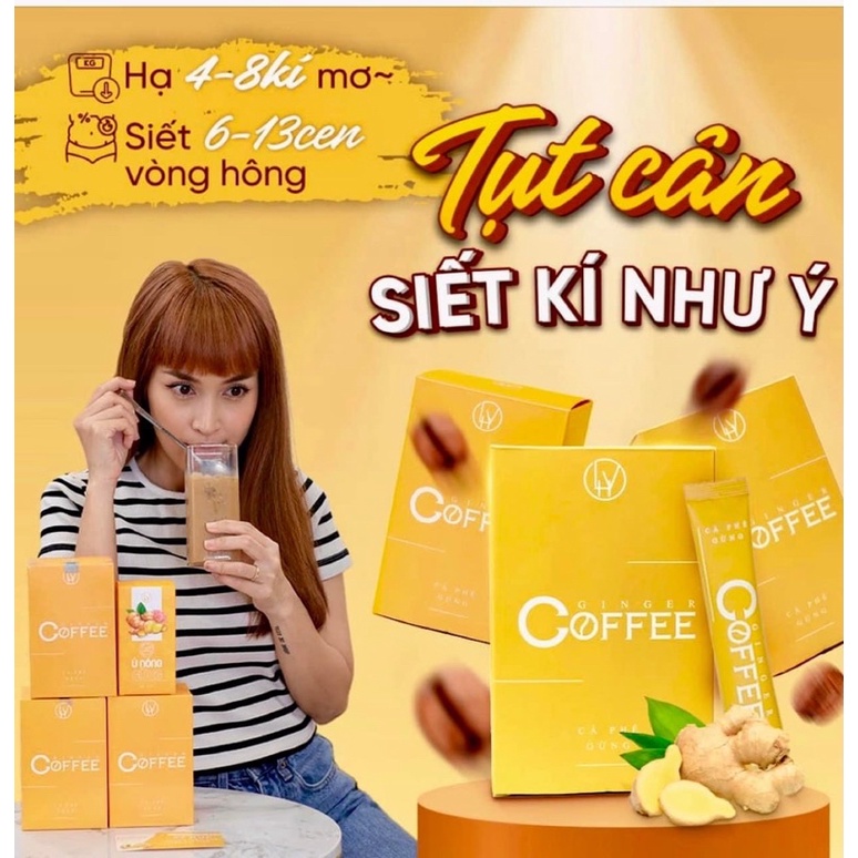Cà Phê Gừng Giảm Cân - Ginger Coffee Chính Hãng - (1 Hộp 20 gói mua 3hộp tặng ủ nóng)