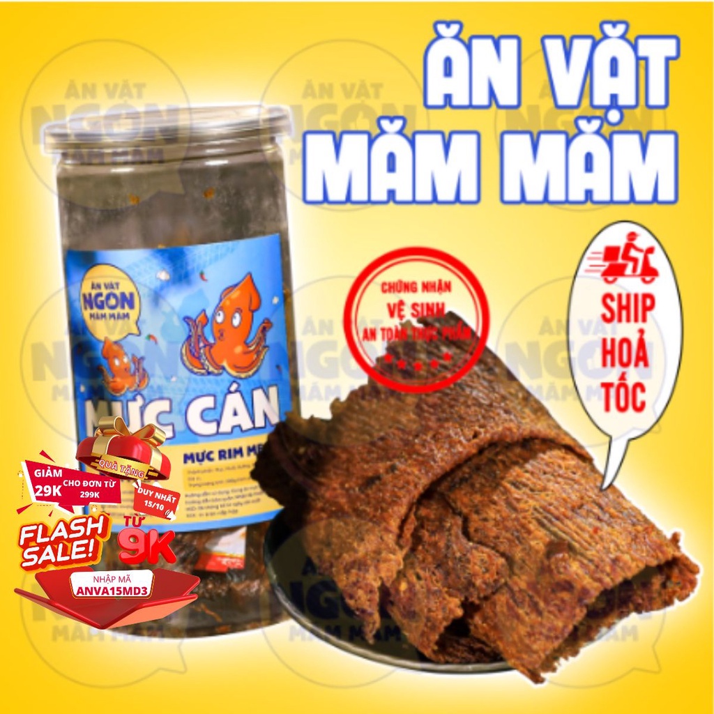 Combo 2 hộp mực cán tẩm vị 400g Đồ ăn vặt siêu ngon - Món ngon mỗi ngà