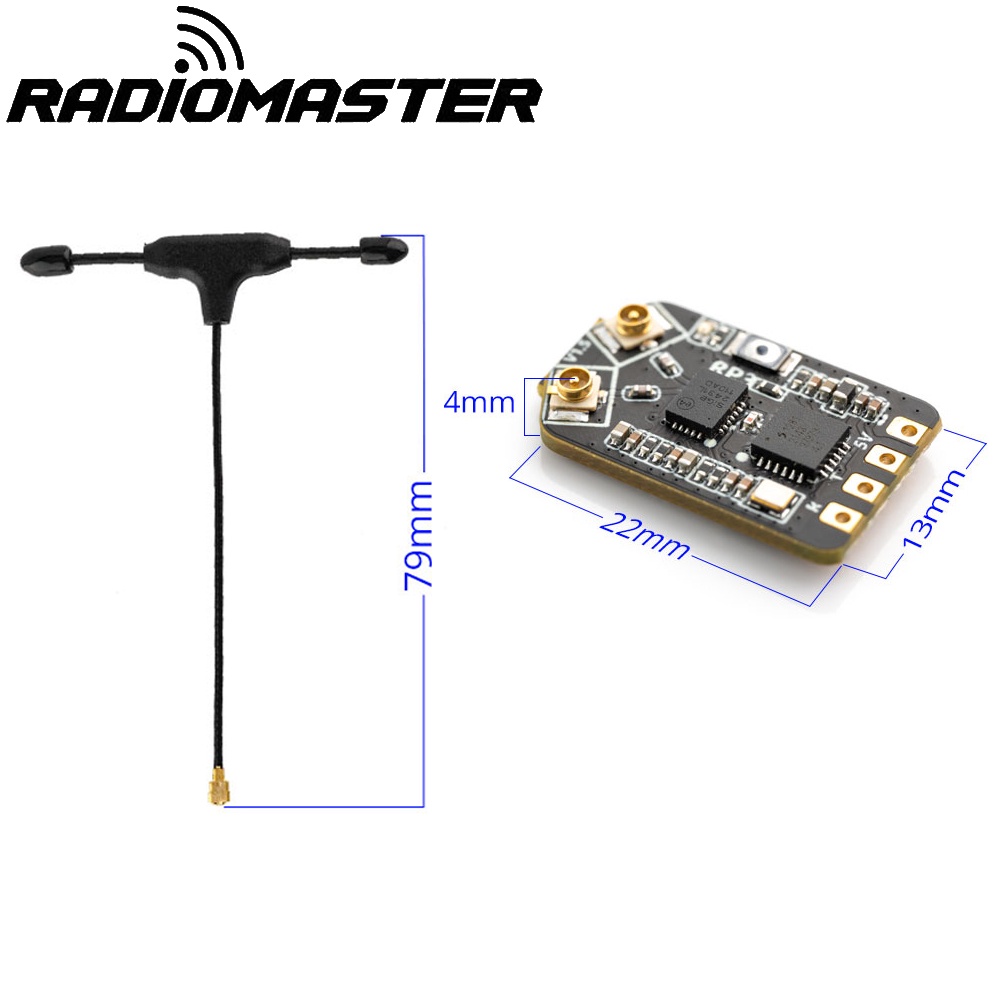 1 Ăng Ten Thu Sóng Radiomaster RP3 5V 2.4Ghz 100mw Cho Máy Bay Điều Khiển Từ Xa Whoops