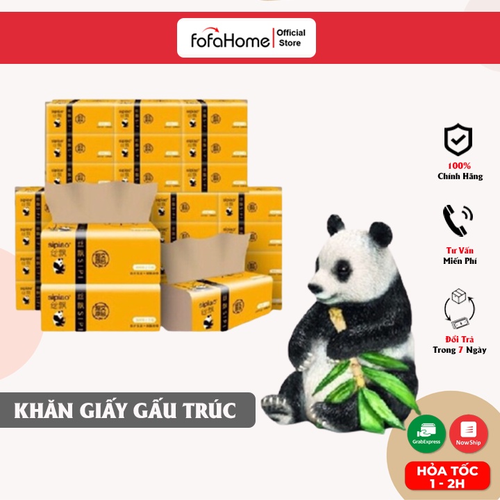 Giấy ăn gấu trúc SIPAO - AN TOÀN - KHÔNG Chất Tẩy TrắnG