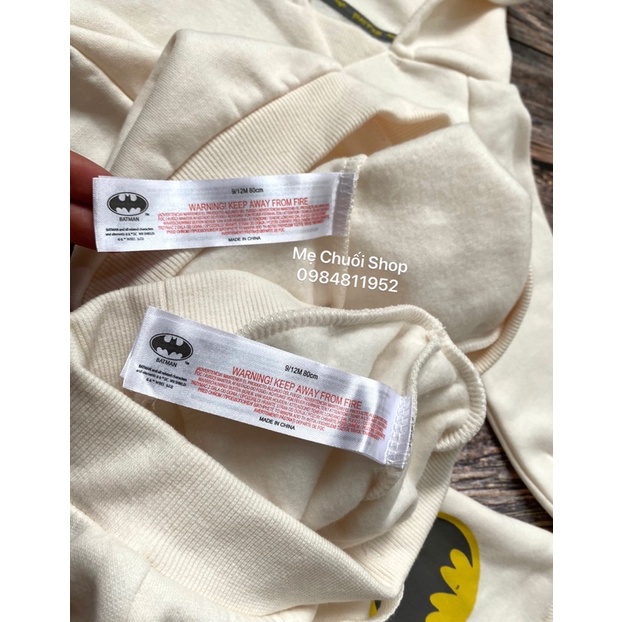 Bộ nỉ Prinmark Batman dư xịn bé trai