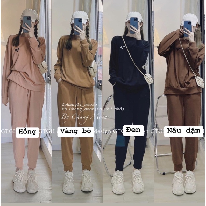 SET BỘ TT 4 MÀU THÊU LOGO MICKEY