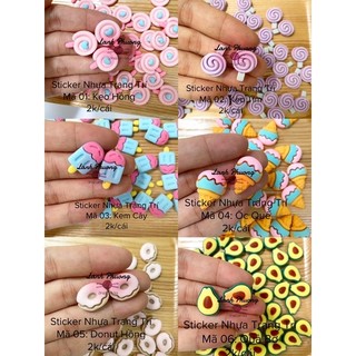 Sticker Nhựa Trang Trí Handmade ( 5 cái )