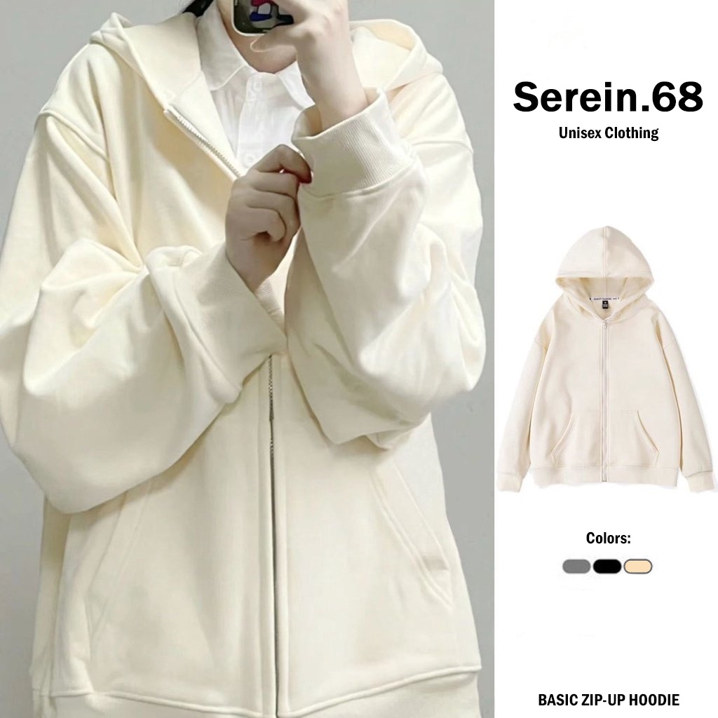 Áo Khoác nỉ nam nữ from Rộng Oversize, Áo hoodie có mũ sweater Unisex Serein
