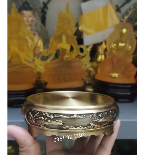 Chân Đế Kê Lư Hương hình sen Bằng Đồng Thau Nguyên Chất bán đồ đồng phong thủy