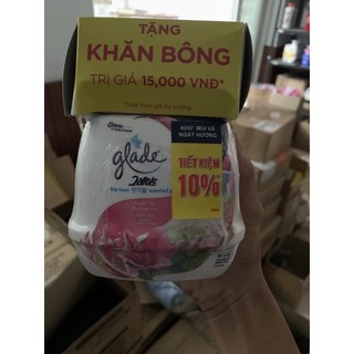 Bộ 2 hộp sáp thơm Glade tặng khăn 15k