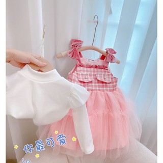 combo đầm dạ phối voan cho bé 10_28kg