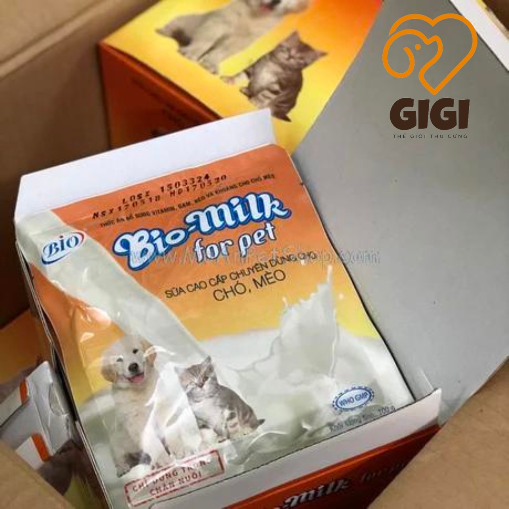 Sữa bột Bio-milk cao cấp chuyên dùng cho chó mèo gói 100g thú cưng sơ sinh thay thế sữa mẹ - GiGi Pet Shop