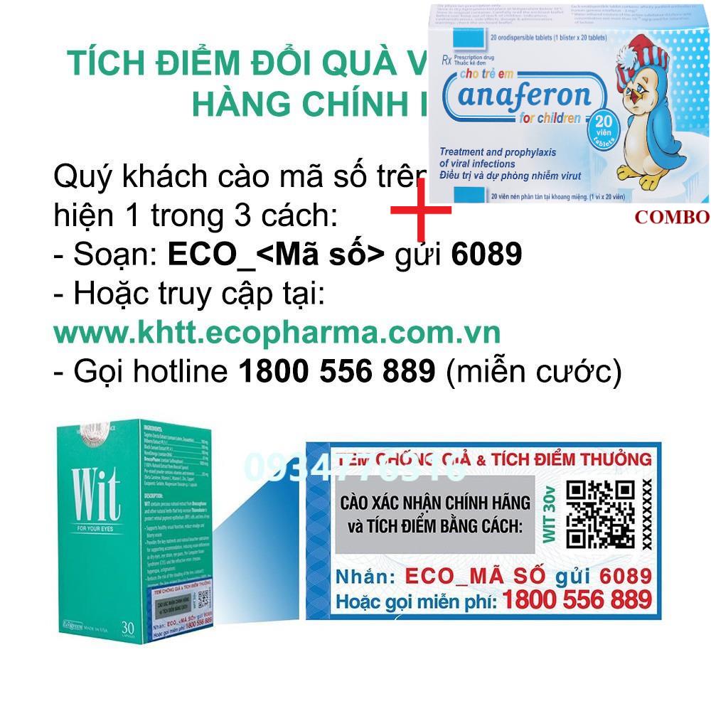Combo Chim cánh cụt Nga+ Viên uống WIT bổ mắt (30 viên)