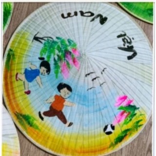Nón lá vẽ cho bé